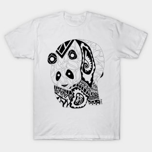 mexican panda bear with totonac patterns ecopop T-Shirt